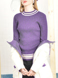 Winter Women's Tight-fitting Striped Sweater