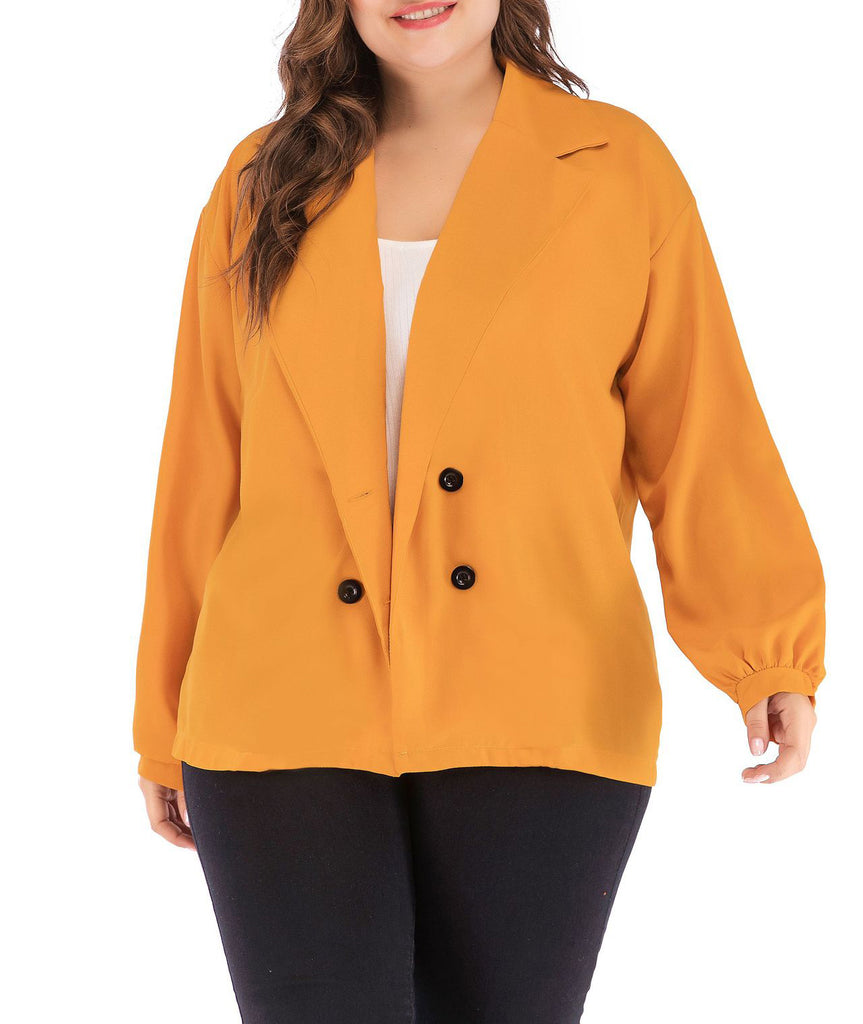 Fashion Large Size Women's Lapel Jacket