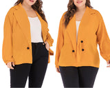 Fashion Large Size Women's Lapel Jacket