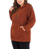 Long-sleeved Hooded Lamb Hair Large Size Sweater