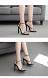 Summer Fluorescent Color Toe Fine High Heel Ladies Sandals Large Size