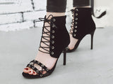Roman Sandals Stiletto Straps Oversized Women's Shoes