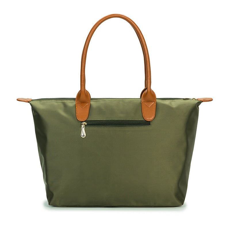 Solid Color Simple Retro Oxford Leather Tarpaulin Bag