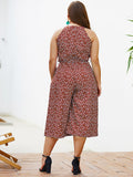 Polka-dot Elegant Women's Large Size Jumpsuit