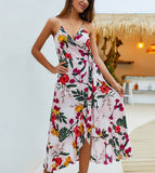 Summer Sling Print Midi Dress