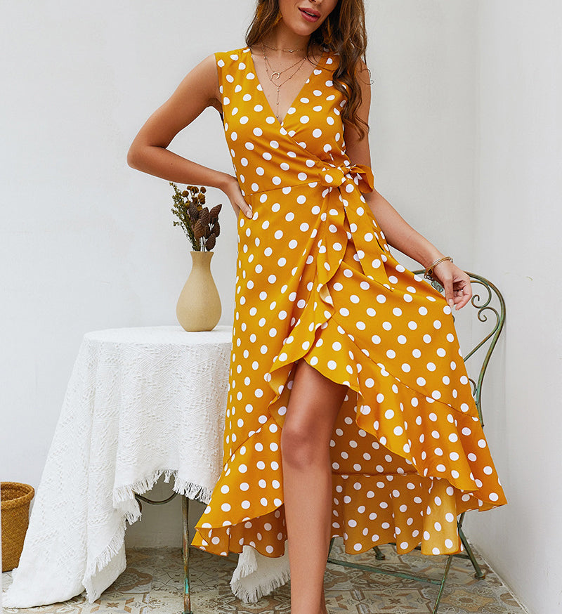 Summer New Polka Dot Sleeveless Dress