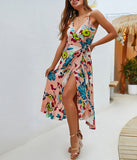 Summer Sling Print Midi Dress