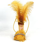 Fashion Rhinestone Feather Female Sandals Elegant Women Sandals