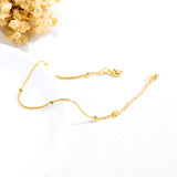 Gold-plated Ball-shaped Snake Bone Bracelet