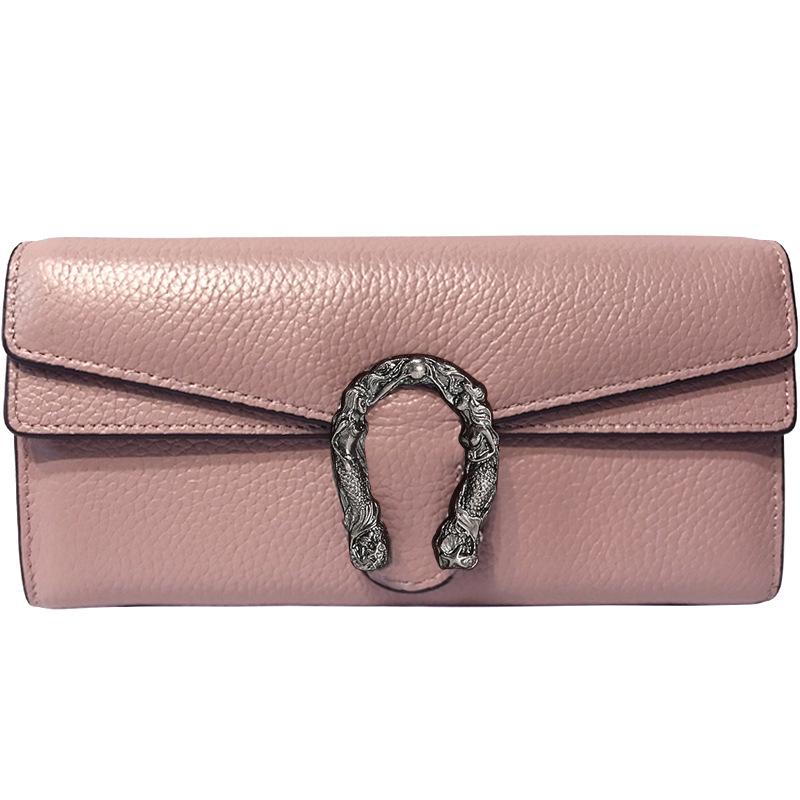 Fashion Leather Wallet Female Long Section Large Capacity Cowhide Multi-function Wallet Clutch