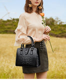 Middle-aged Women's Bag Simple Fashion Crocodile Pattern Ladies Bag Mother Bag Messenger Bag