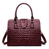 Middle-aged Women's Bag Simple Fashion Crocodile Pattern Ladies Bag Mother Bag Messenger Bag