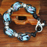 Marine glass beads beaded crystal bracelet college wind bag hanging accessories