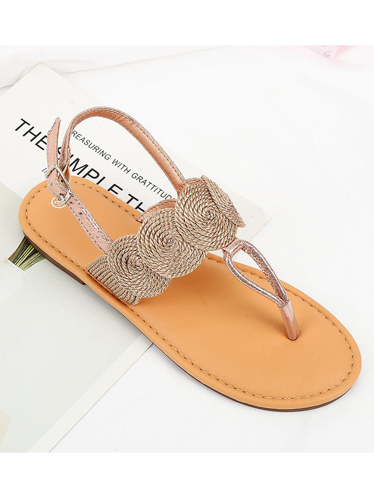 Fashion Girl Wild Sandals TPR Soft Bottom Large Size Women's Shoes Outdoor Wear Non-slip Flat Shoes