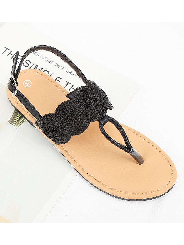 Fashion Girl Wild Sandals TPR Soft Bottom Large Size Women's Shoes Outdoor Wear Non-slip Flat Shoes