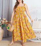 Large Size Sling Floral Dress
