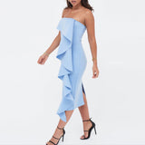 Wrapped Chest Sexy Ruffled High-elastic Corset Dress