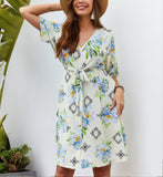 Summer New Print Straps Fresh Dress