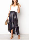 Summer Striped Half-length Dress