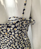 Daisy Print Lace Bow Tie Dress