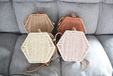 Hexagonal Paper Rope Bag Female Summer Beach Bag Straw Bag