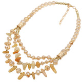Crystal Natural Stone Multi-layer Clavicle Chain