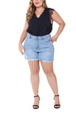 Large Size Raw Women's Denim Shorts Women's Large Size Shorts Fat MM Shorts