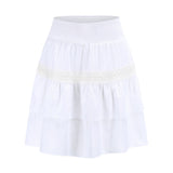 High Waist Short A-line Skirt Stitching Skirt