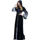 Halloween Adult Female Death Gown Horror Ghost Bar Cosplay Costume Death Vampire Costume