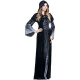 Halloween Adult Female Death Gown Horror Ghost Bar Cosplay Costume Death Vampire Costume