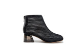 Mid-heel Fashion Casual Mesh Shoes Women's Wild Trend Transparent Crystal Thick with Boots
