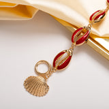 Fashion Jewelry Beach Wind Shell Conch Drops Oil Color Bracelet