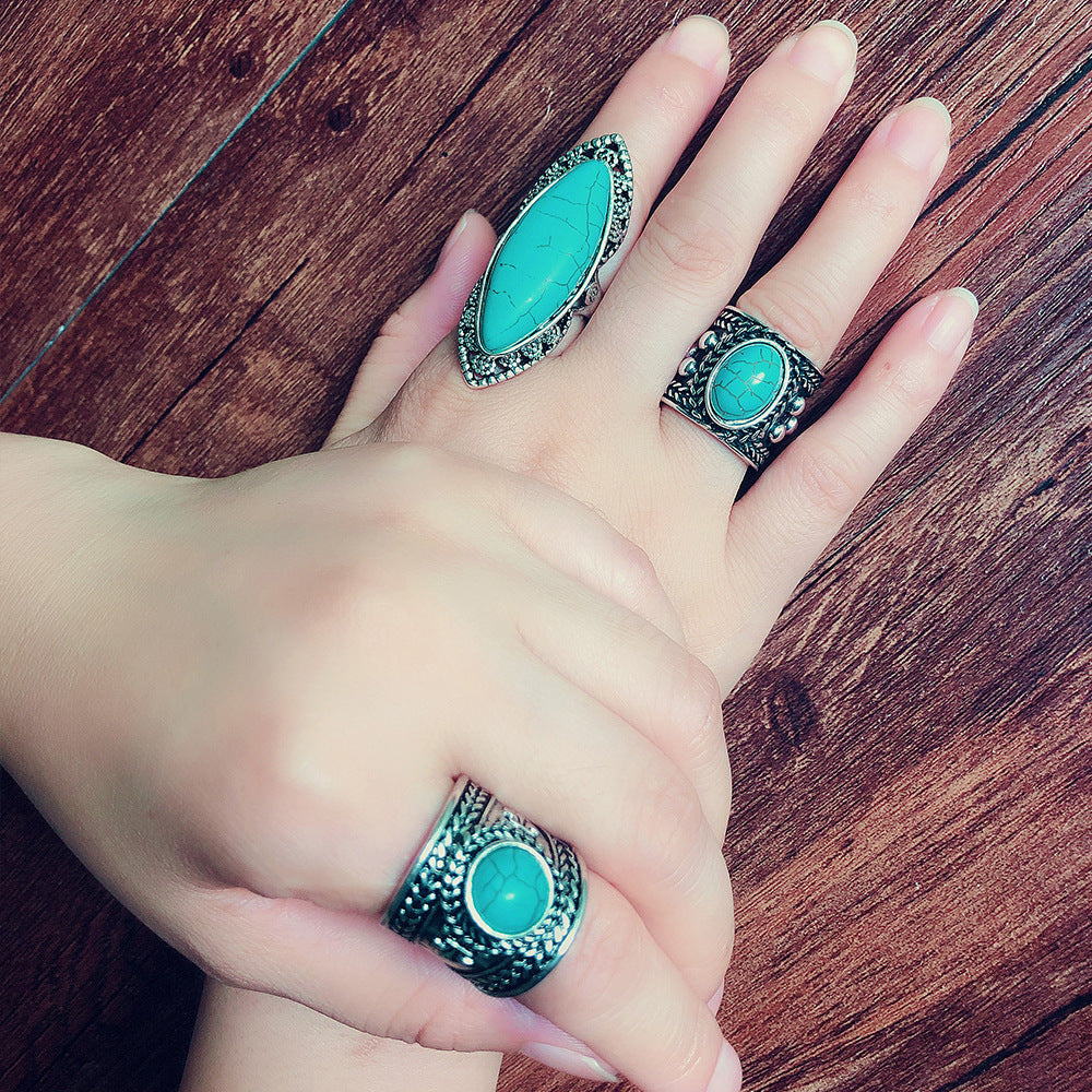 Turquoise Ring Vintage Turquoise Ring Print Turquoise Ring