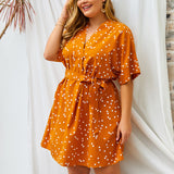 Plus Size Polk Dot Sexy Dress