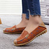 Summer Mother Shoes Pregnant Women Shoes Hollow Breathable Printing Large Size Round Head Soft Bottom Non-slip Shoes
