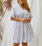 Plus Size Polk Dot Sexy Dress