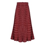 Pleated High Waist Mid-length Skirt