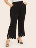 Large Size New Hollow Burnt Trousers