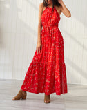 Bohemian Printed Chiffon Dress