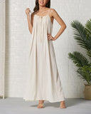 Bohemian Cotton Loose Solid Color Sling Beach Dress