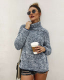 Original Design Women's Autumn and Winter New High Collar Sweater