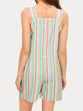 Summer Colorful Striped Strap Jumpsuit