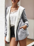Double-faced Velvet Net Color Hooded Sweater Coat Female
