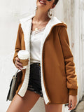 Double-faced Velvet Net Color Hooded Sweater Coat Female