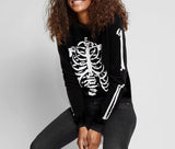 Halloween Skeleton Print Trend Long Sleeve T-Shirt