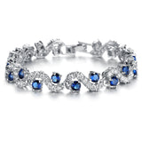 Fashion Joker Jewelry Exquisite Flash Diamond Jewelry AAA Zircon Platinum Plated Bracelet