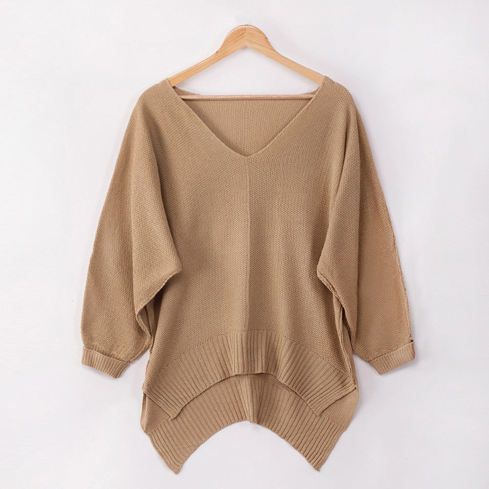 Autumn and Winter Sweater Women's Three-color Loose Sweater Loose Long Sweater