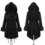 Winter Women's Jacket Hooded Coat Fur Collar Coat