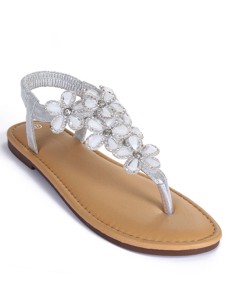 New Rhinestone Sandals Women Fashion Flat Shoes Large Size Women's Shoes Non-slip Wearable Women's Shoes