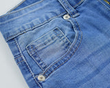 High Waist Slim Stretch Wash Irregular Jeans
